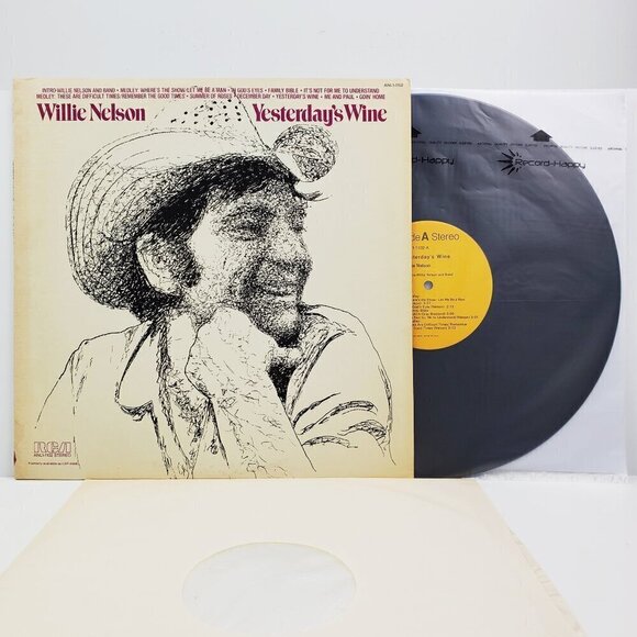 Willie Nelson Yesterday's Wine Vinyl Record 1971 RCA ANL1-1102 Country Stereo - Picture 1 of 9